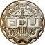 Netherlands 25 Ecu 650th Birtday of Roman Catholic deacon Geert Groote 1990 HAEC ARMA STRENUITAS SEVERITAS BENIGNITAS GEERT GROOT coin reverse