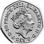 UK 50 Pence (Birmingham Commonwealth Games) JC ELIZABETH II D G REG F D 50 PENCE 2022 coin obverse