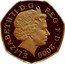UK Fifty Pence Elizabeth II Royal Shield - Piedfort 2009  Proof ELIZABETH II D G REG F D 2009 IRB coin obverse