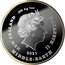 New Zealand One Dollar 20th Anniv Lord of The Rings 2021 IRB 2021 ELIZABETH II NEW ZEALAND .999 AG 1 OZ. MIDDLE - HEARTH coin obverse