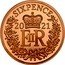 UK Six Pence Elizabeth II 2021 Proof SIXPENCE 20 21 E II R JB coin reverse