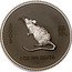 Australia 1 Dollar Elizabeth II -Year of the Rat 2008 Proof 2008 1 OZ 999 SILVER coin reverse