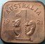 Australia 1 Penny (King George V- Possum) AUSTRALIA 19 1 21 coin reverse