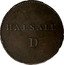 UK 1 Penny (Lancashire - Halsall.) HALSALL D coin reverse