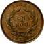 Canada 1 Sou (Belleville 16 cherry leaves 4 shamrocks) TOKEN UN SOU MONTREAL coin reverse