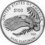 USA 100 Dollars Liberty blossoms 2022 Proof UNITED STATES OF AMERICA $100 W DE 1OZ PLM 9995 PLATINUM coin reverse
