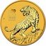 Australia 1000 Dollars Gold Lunar Tiger 2022 TIGER 2022 P coin reverse