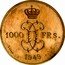 Belgium 1000 Francs (Leopold III Pattern) 1000 FRS ESSAI 1949 coin reverse