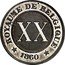 Belgium 20 Centimes (Leopold I - Romanian numbers value - Pattern) ROYAUME DE BELGIQUE XX 1860 coin obverse