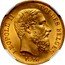 Belgium 20 Francs (Leopold II Pattern) LEOPOLD II ROI DES BELGES L W 1870 coin obverse