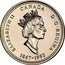 Canada 25 Cents (125th Anniversary of Canada) ELIZABETH II CANADA D G REGINA 1867-1992 coin obverse
