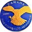 Canada 5 Dollar (Colorized Peregrine Falcon Birds of Prey) CANADA 9999 FINE SILVER 1 OZ ARGENT PUR ED coin reverse