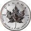 Canada 5 Dollars Elizabeth II Maple Leaf 2012 KM# 625 CANADA 9999 9999 FINE SILVER 1 OZ ARGENT PUR coin reverse