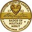 USA Five Dollars (National Purple Heart Hall of Honor) UNITED STATES OF AMERICA 1782 BADGE OF MILITARY MERIT E PLURIBUS UNUM FIVE DOLLARS coin reverse