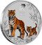 Australia 50 Cents Lunar Year of The Tiger -Colored 2022 P 虎 TIGER 2022 P JM coin reverse