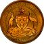Australia Double Florin (Edward VII) X# M13a AUSTRALIA ADVANCE AUSTRALIA 1901 coin reverse