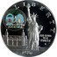 USA One dollar (Centenary of the Statue of Liberty - Idaho) L I B E R T Y ELLIS ISLAND GATEWAY TO AMERICA IN GOD WE TRUST S 1986 coin obverse