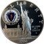 USA One Dollar (Centenary of the Statue of Liberty - Massachusetts) L I B E R T Y MASSACHUSETTENSIS. SIGILLUM REIPUBLICÆ ELLIS ISLAND GATEWAY TO AMERICA IN GOD WE TRUST S 1986 coin obverse