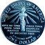 USA One Dollar (Centenary of the Statue of Liberty - North Carolina) UNITED STATES OF AMERICA GIVE ME YOUR TIRED, YOUR POOR, YOUR HUDDLED MASSES YEARNING TO BREATH FREE E PLURIBUS UNUM ONE DOLLAR MP JM coin reverse