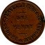 Australia One Penny (Flavelle) FLAVELLE BROS & CO ONE PENNY SYDNEY & BRISBANE coin obverse