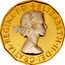 UK Three Pence (Elizabeth II) ELIZABETH II DEI GRATIA REGINA F D coin obverse