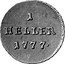 Austria Heller Joseph II 1777 KM# 1977 1 HELLER 1777 coin reverse