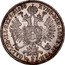 Austria 1/4 Florin Franz Joseph I 1858 A KM# 2213 HVNG·BOH·LOMB·ET VEN GAL·LOD·ILL·REX A·A·1858 ¼ FL coin reverse