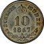 Austria 10 Kreuzer Franz Joseph I 1867 A KM# 2205 SCHEIDE MÜNZE 10 1867 A coin reverse