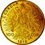 Austria 100 Corona Franz Joseph I 1915 Proof, Restrike, KM# 2819 C CORONÆ MDCCCCXV 100 COR. 1915 coin reverse