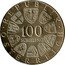 Austria 100 Schilling 1200 Years Abbey Kremsmunster 1977 KM# 2934 100 SCHILLING REPUBLIK ÖSTERREICH coin obverse
