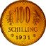 Austria 100 Schilling Imperial Eagle 1931 Prooflike KM# 2842 100 SCHILLING * 1927 * HARTIG coin reverse