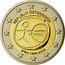 Austria 2 Euro 10th Anniversary - European Monetary Union 2009 Proof KM# 3175 REPUBLIK ÖSTERREICH WWU 1999-2009 coin obverse