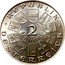 Austria 2 Schilling 100th death year of comp. Franz Schubert 1928 KM# 2843 · REPUBLIK · 2 SCHILLING ÖSTERREICH coin obverse