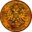 Austria 20 Corona 60th Anniversary of the Reign of Franz Joseph I 1908 - MDCCCCII KM# 2811 DVODECIM LVSTRIS GLORIOSE PERACIS 1848 1908 20 CORONÆ coin reverse