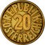 Austria 20 Groschen Imperial Eagle 1950 KM# 2877 coin reverse