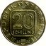 Austria 20 Schilling 150th Anniversary of the First Austrian Postage Stamp 2000 KM# 3064 REPUBLIK ÖSTERREICH 20 SCHILLING 19 95 coin obverse