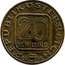 Austria 20 Schilling 200th Birthday singer Johann Nepomuk Nestroy 2001 KM# 3075 REPUBLIK ÖSTERREICH 20 SCHILLING 20 01 coin obverse