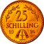 Austria 25 Schilling 1926 Prooflike KM# 2841 Republic Reform Coinage 25 SCHILLING 19 26 HARTIG coin reverse