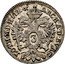 Austria 3 Kreuzer Leopold II 1791 B Varieties exist for 1791 with larger letter X after date KM# 2095 ARCH A D BURG LOTH M D H coin reverse