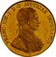 Austria 4 Ducat Franz Joseph I 1857 A KM# 2271.1 FRANC.IOS.I.D.G.AVSTRIAE IMPERATOR A coin obverse