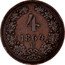 Austria 4 Kreuzer Franz Joseph I 1864 B KM# 2194 4 1861 A coin reverse