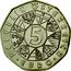 Austria 5 Euro 100 Years Soccer 2004 KM# 3113 5 EURO REPUBLIK ÖSTERREICH coin obverse