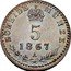 Austria 5 Kreuzer Franz Joseph I 1867 A KM# 2198 SCHEIDE MÜNZE 5 1867 A coin reverse