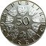 Austria 50 Schilling 100th Anniversary - Birth of Dr. Karl Renner president 1970 KM# 2909 · REPUBLIK · 50 SCHILLING ÖSTERREICH coin obverse