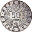 Austria 50 Schilling Centennial of the Blue Danube Waltz 1967 Proof KM# 2902 REPUBLIK 50 SCHILLING ÖSTERREICH coin obverse