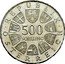 Austria 500 Schilling Bicentennial - Death of Maria Theresa 1980 KM# 2949 500 SCHILLING REPUBLIK ÖSTERREICH coin obverse