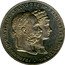 Austria 2 Gulden Silver Wedding Anniversary 1879 X# M5 FRANC IOS I D G AVSTR IMP ET HVNG REX AP ELISABETHA IMP BT REG coin obverse
