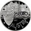 Austria 25 Euro (The Kiss) X# M14 1997 / 25 EURO / AUSTRIA coin obverse