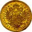 Austria Ducat Johann Wenzel 1771 KM# 3 S I AUL REG HER & P GE H POST MAG coin reverse