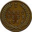 Austria Kreuzer Hieronymus von Colloredo 1786 KM# 458 I KREU TZER 1786 coin reverse